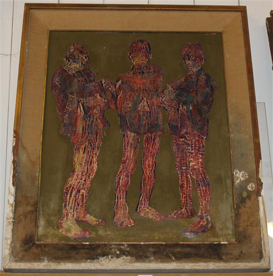 Alvarez Ortega, oil, Three figures